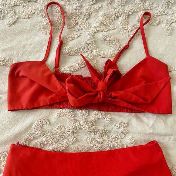 Red Two Piece Set - Picture 3 of 4